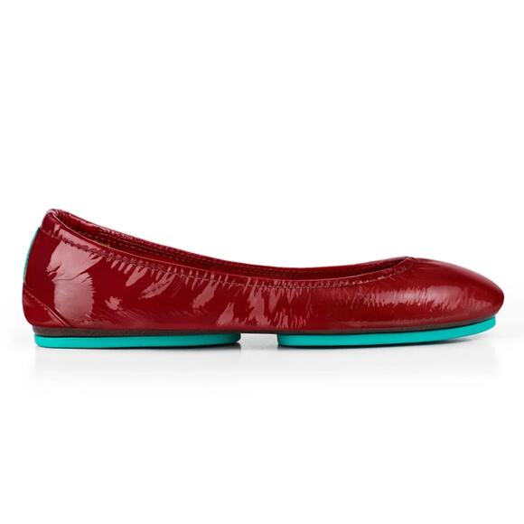 Tieks by Gavrieli RUBY RED PATENT 100% Leather Ballet Flats Shoes Size 7 $220 - Picture 1 of 14